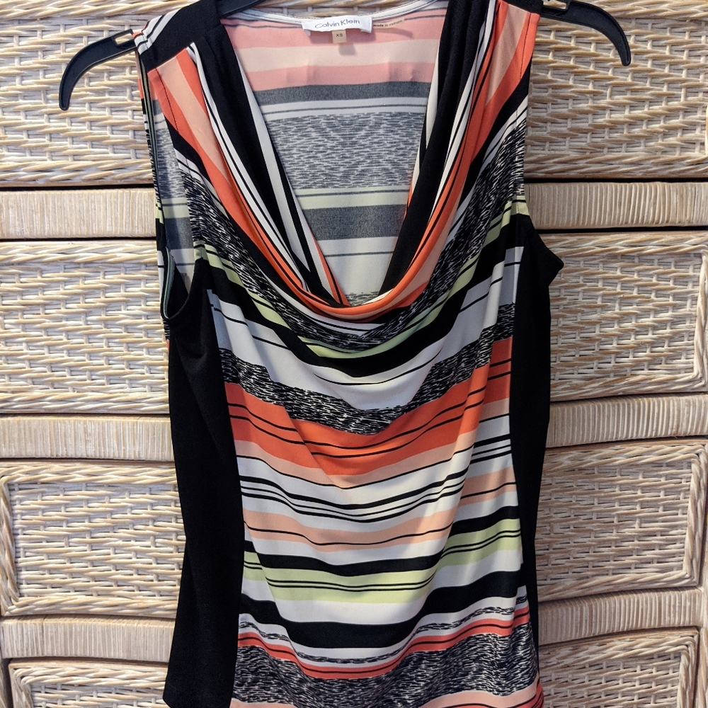 Calvin Klein silky cowlneck blouse